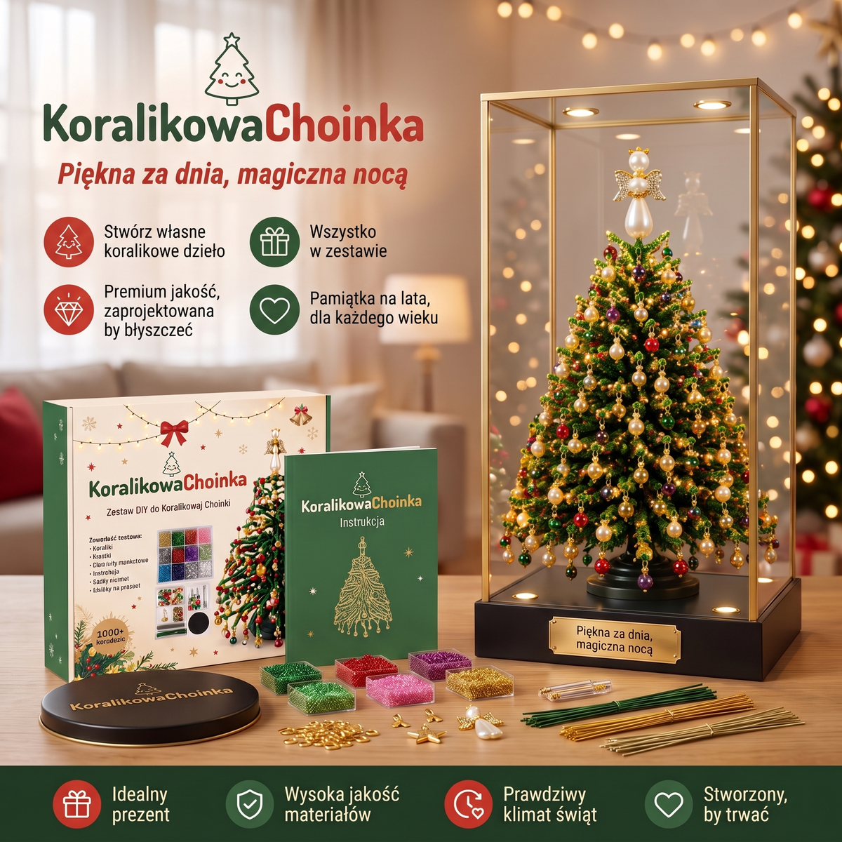 Zestaw DIY Koralikowa Choinka