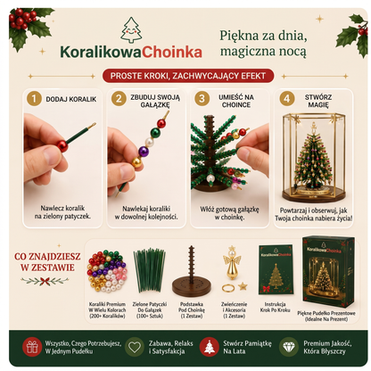 Zestaw DIY Koralikowa Choinka